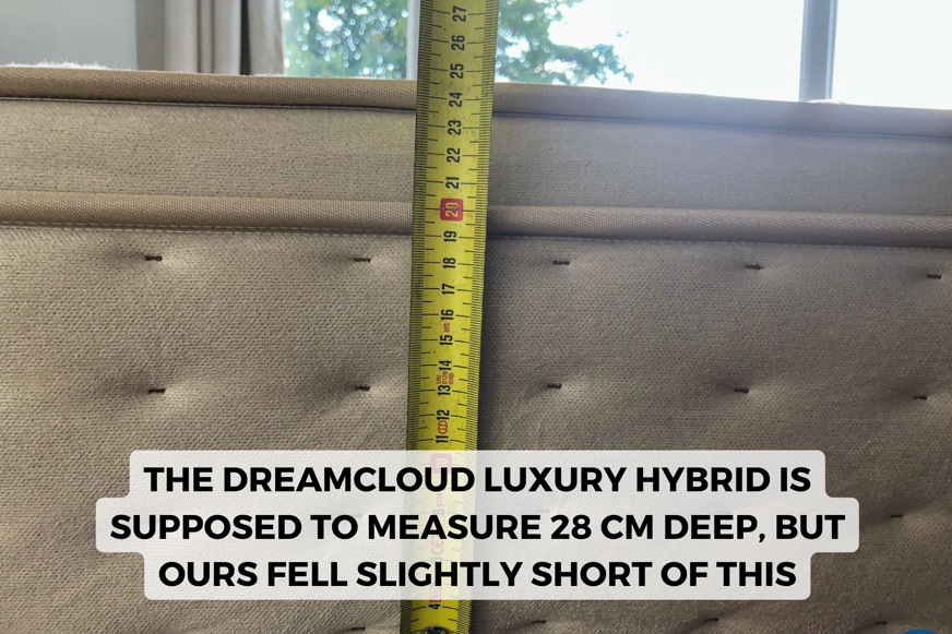 Measuring the DreamCloud mattress